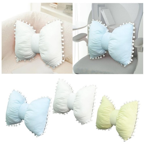 Bow pillow with pom - with,